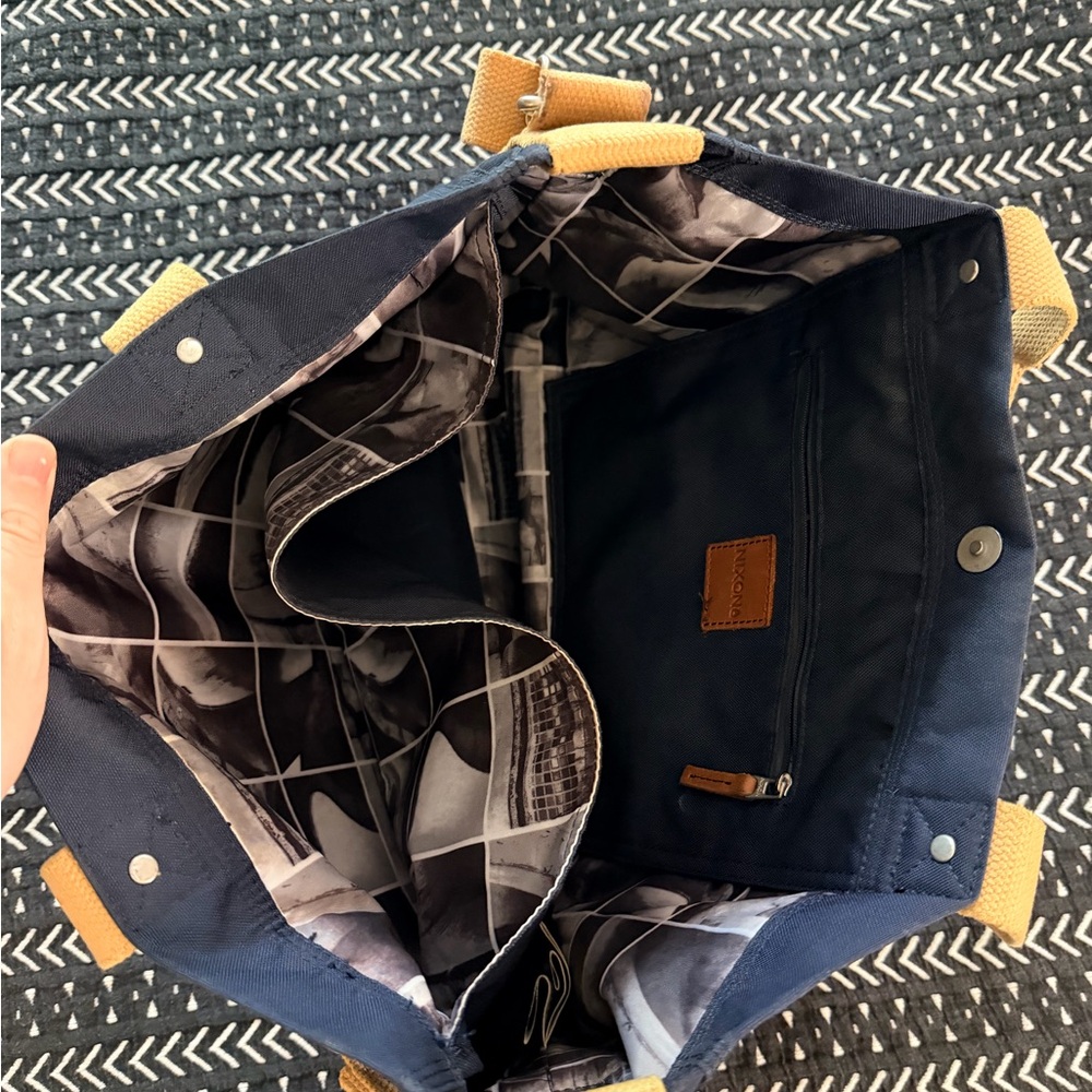 Nixon Navy and Tan Messenger Bag - Picture 2 of 3